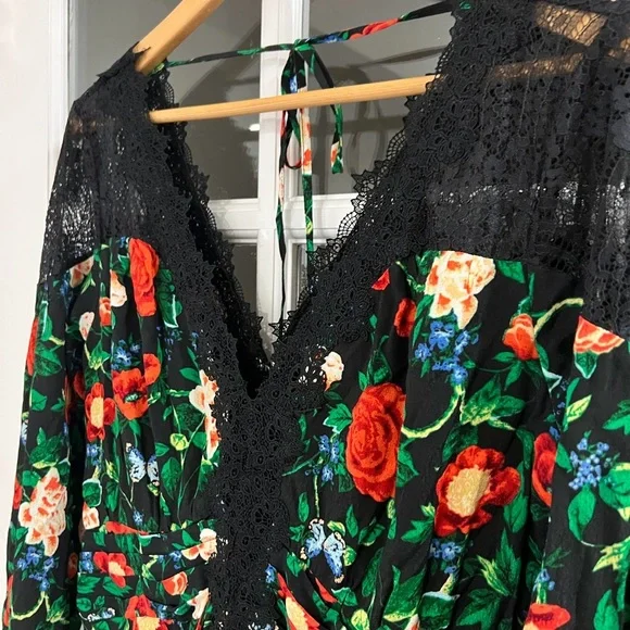 Anthropologie Lacy V-Neck Mini Dress - Size 8 - Picture 6 of 11